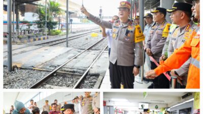 Wakapolda Sumut Tinjau Stasiun KA Medan, Pastikan Pelayanan Mudik Lebaran Berjalan Optimal