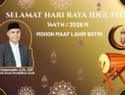 Murthalamudin, S.Pd., MSP, Kepala Dinas Pendidikan Aceh, menyampaikan ucapan: