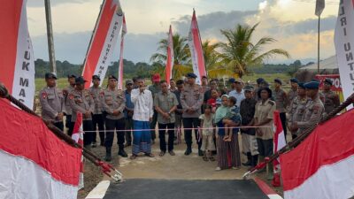 Jembatan Gantung di Batu Hula Kembali Terhubung, Brimob Polda Sumut Pulihkan Akses Vital Warga