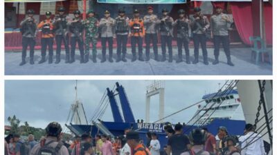 Jaga Gerbang Laut Nias, Brimob Sumut Intensifkan Patroli Arus Mudik di Pelabuhan Gunungsitoli