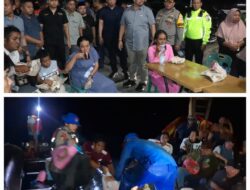 SELURUH PENUMPANG SELAMAT, POLAIRUD TANJUNG TIRAM EVAKUASI KAPAL NELAYAN RUSAK DI PESISIR PULAU SALAH NAMO