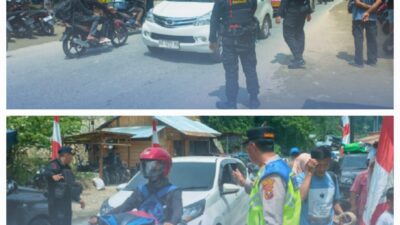 Brimob Sigap Urai Kemacetan di Ajibata, Bantu Penumpang Menyeberang di Tengah Padatnya Arus Lebaran