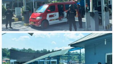 Brimob Sigap Urai Kemacetan di Ajibata, Bantu Penumpang Menyeberang di Tengah Padatnya Arus Lebaran