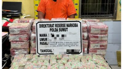 Polda Sumut Gagalkan Penyelundupan 50 Kg Sabu dan 20 Ribu Butir Ekstasi di Perairan Asahan