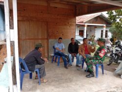 Babinsa Koramil 03/Pegasing Laksanakan Komsos Bersama Warga di Desa Bies Mulie