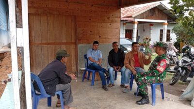 Babinsa Koramil 03/Pegasing Laksanakan Komsos Bersama Warga di Desa Bies Mulie