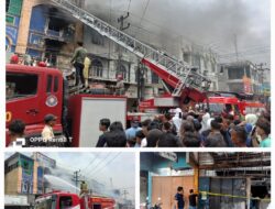 Polres Pelabuhan Belawan dan Polsek Medan Labuhan Amankan Lokasi Kebakaran di Marelan