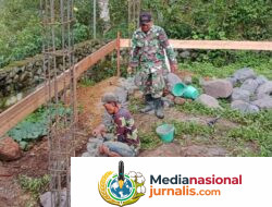 Babinsa Koramil 08/Silih Nara Monitoring Jalan Pasca Longsor di Rusip Antara