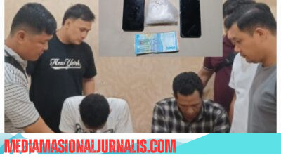 Sat Narkoba Polres Pelabuhan Belawan Gagalkan Peredaran 1 Ons Shabu, 2 Pengedar ditangkap
