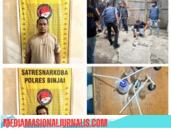 Kolaborasi Polres Binjai dengan BNNK Binjai Gerebek Sarang Narkoba, Dua Orang Diamankan