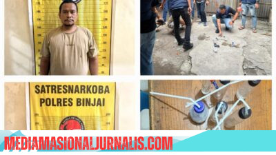 Kolaborasi Polres Binjai dengan BNNK Binjai Gerebek Sarang Narkoba, Dua Orang Diamankan
