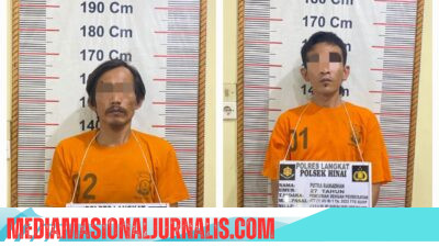Polsek Hinai Bekuk Dua Terduga Pelaku Pencurian Jerjak Besi dan Pintu Rumah