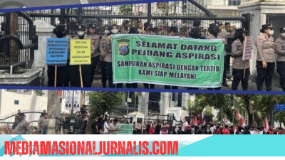 Satuan Brimob Polda Sumut Siaga Humanis di Kantor DPRD Medan, Pastikan May Day 2026 Berjalan Aman dan Kondusif