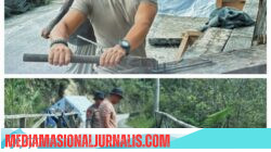 Perkuat Infrastruktur Desa, Brimob Sumut Lakukan Perbaikan Jembatan Gotting