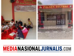 Bhabinkabtibmas tebar kepedulian dampingi anak-anak belajar alquran di polsek selesei