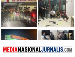 Patroli Dini Hari Brimob Polda Sumut Berhasil Gagalkan Tawuran dan Balap Liar di Kota Medan