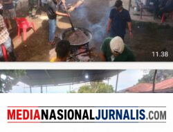 Babinsa Koramil 08/Silih Nara Gotong Royong Bantu Warga Masak Dodol Pernikahan