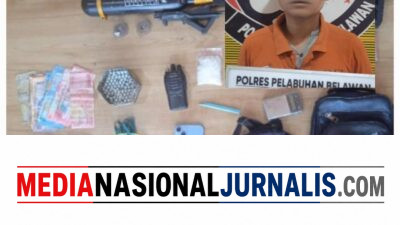 Sat Narkoba Polres Pelabuhan Belawan Tangkap Bandar Sabu di Bagan Deli, Ditemukan Senjata dan Uang Belasan Juta Rupiah