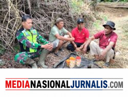 Babinsa Koramil 07/Atu Lintang Laksanakan Komsos Bersama Warga Desa Merah Jernang