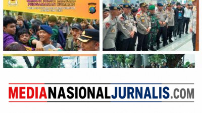 Pengamanan Humanis Warnai Aksi Penyampaian Aspirasi Mahasiswa di Gedung DPRD Sumut
