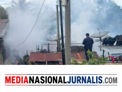 Lima Rumah Warga Hangus Dilalap Api di Kecamatan Timang Gajah, Polisi Bantu Pemadaman dan Lakukan Penyelidikan
