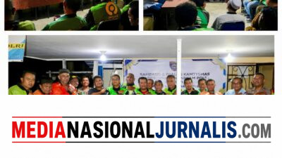 Sinergi Polri, komunitas Ojol Dan Masyarakat Dalam kegiatan Ngopi Kamtibmas.
