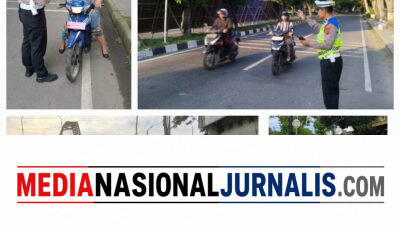 Himbauan Tertib Lalu Lintas Disampaikan Personel Satlantas Polres Langkat Dan Pengaturan Lalu Lintas Pagi