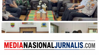 Perkokoh Sinergritas TNI POLRI Melalui Sillaturahmi Kapolres Binjai Dengan DANDIM 0203 LKT