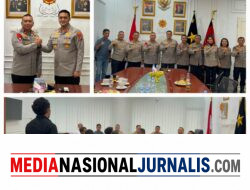 Jalin Silaturahmi Kapolres Binjai Bersama DANPAS  Brimob Perkuat Koordinasi Keamanan Dan Ketertiban 