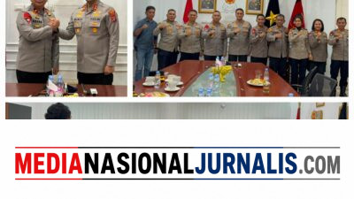 Jalin Silaturahmi Kapolres Binjai Bersama DANPAS  Brimob Perkuat Koordinasi Keamanan Dan Ketertiban 