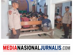 Polsek Tanjung Pura Hadir Jaga Kekhusyukan Ibadah Minggu