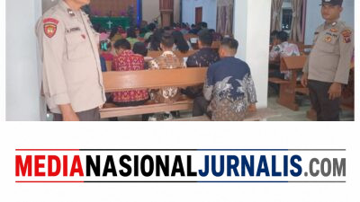 Polsek Tanjung Pura Hadir Jaga Kekhusyukan Ibadah Minggu