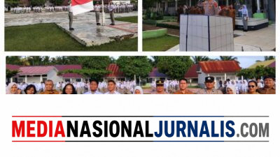 Kapolsek Salapian Jadi Pembina Upacara di SMA Negeri 1 Salapian, Tekankan Disiplin dan Bahaya Narkoba