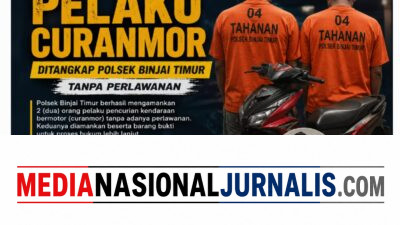 Dua Pelaku Curanmor Ditangkap Polsek Binjai Timur Tanpa Perlawanan