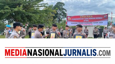 Tampa Kehadiran 4 Personil, Upacara Pemberhentian Tidak Dengan Hormat ( PTDH ) Personil Polres Sijunjung