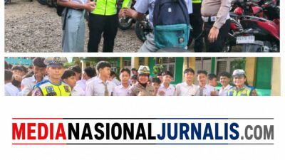 Police Go To School, Satlantas Polres Langkat Ajak Siswa Ciptakan Budaya Tertib Lalu Lintas