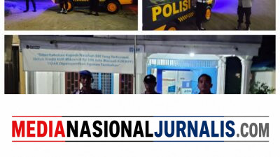 Antisipasi Geng Motor dan Kejahatan 3C, Polsek Gebang Patroli Blue Light