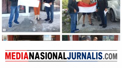 Bentuk Kepedulian Camat Wih Pesam, Ketua SWI Bagikan Bendera Merah Putih kepada Masyarakat