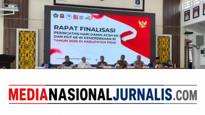 Rapat Finalisasi Damai Aceh ke-21 dan HUT ke-81 RI di Pidie, Camat Se-Kabupaten Hadir