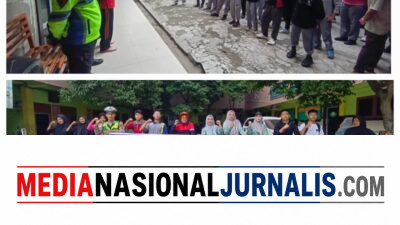 Polantas Karib Kawal Pawai Sepeda Gowes SMKS PAB 1 Helvetia, Pastikan Kegiatan Berjalan Aman dan Kondusif