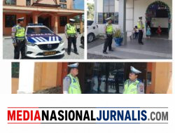 Patroli Gereja, Satlantas Polres Langkat Wujudkan Rasa Aman dan Tertib Berlalu Lintas