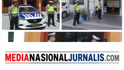 Patroli Gereja, Satlantas Polres Langkat Wujudkan Rasa Aman dan Tertib Berlalu Lintas