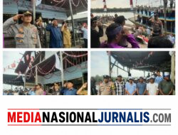 Kasat Binmas Polres Pelabuhan Belawan Pimpin Upacara HUT ke-81 RI Bersama Nelayan KNTI Bagan Deli