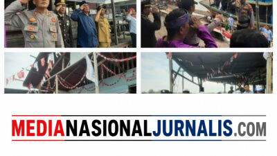 Kasat Binmas Polres Pelabuhan Belawan Pimpin Upacara HUT ke-81 RI Bersama Nelayan KNTI Bagan Deli