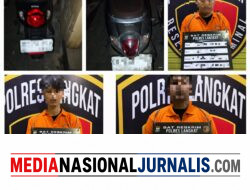 Polres Langkat Tangkap Tujuh Pelaku Pencurian Disertai Kekerasan di Empat Lokasi, Dua Senjata Tajam dan Dua Sepeda Motor Diamankan