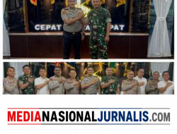 Perkuat Sinergitas TNI-Polri, Kapolres Binjai Bersama PJU Silaturahmi ke Mako Yonif Raider 100/PS.