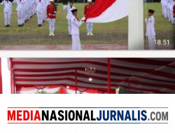 Kapolres Aceh Tengah Hadiri Upacara Penurunan Bendera HUT RI ke-81, Apresiasi Semangat Peserta Meski Diguyur Hujan