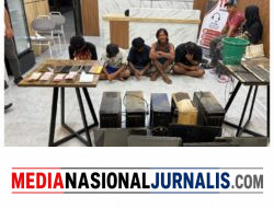Jatanras Polres Asahan Ungkap Praktik Judi Online di Bagan Asahan, 8 Orang Diamankan