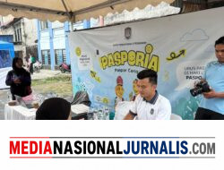 MUDAHKAN MASYARAKAT, IMIGRASI BELAWAN HADIRKAN PASPORIA DI CAR FREE DAY BELAWAN