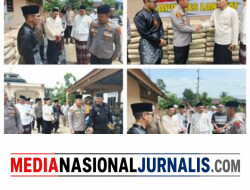 Kapolres Langkat Salurkan Bantuan Material untuk Pembangunan Mesjid Al- Ikhlas 